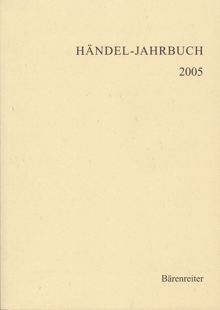 Händel-Jahrbuch 2005, 51. Jahrgang