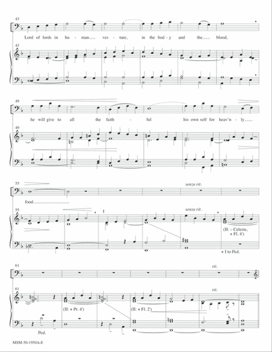 Processional on Let All Mortal Flesh Keep Silence (Downloadable Brass Score) Choir scores gallery preview page 5