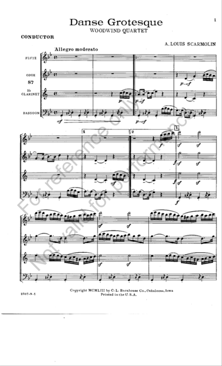 Danse Grotesque Danse Grotesque Woodwind Quartet scores gallery preview page 2