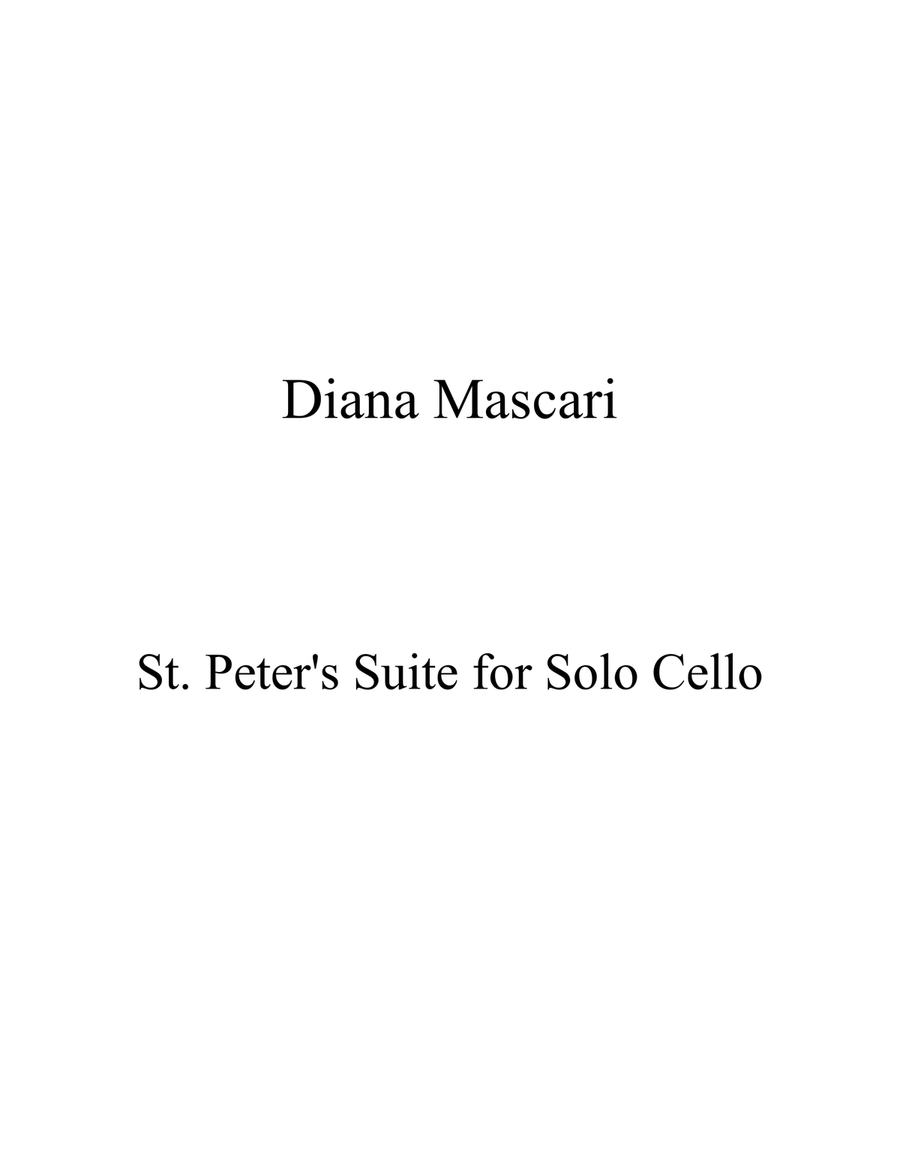 St. Peter's Suite for Solo Cello Chamber Music scores gallery preview page 1