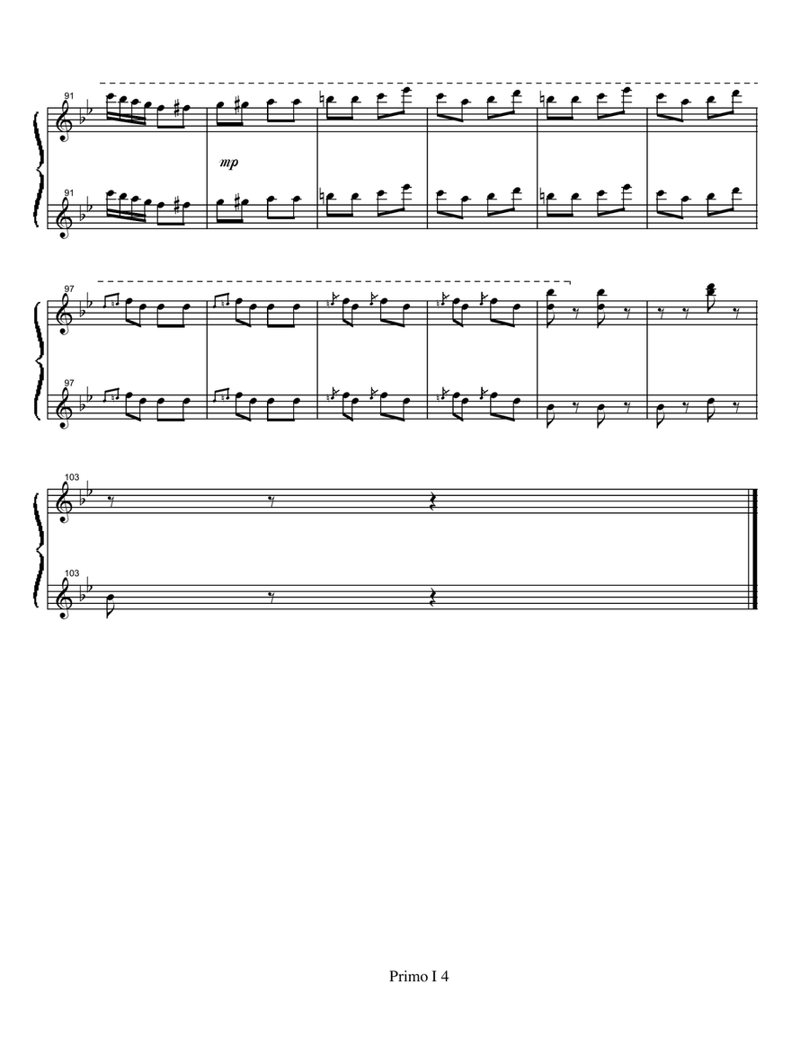 Beethoven's Turkish March Piano Quartet (2 Pianos 8 Hands) Small Ensemble scores gallery preview page 4