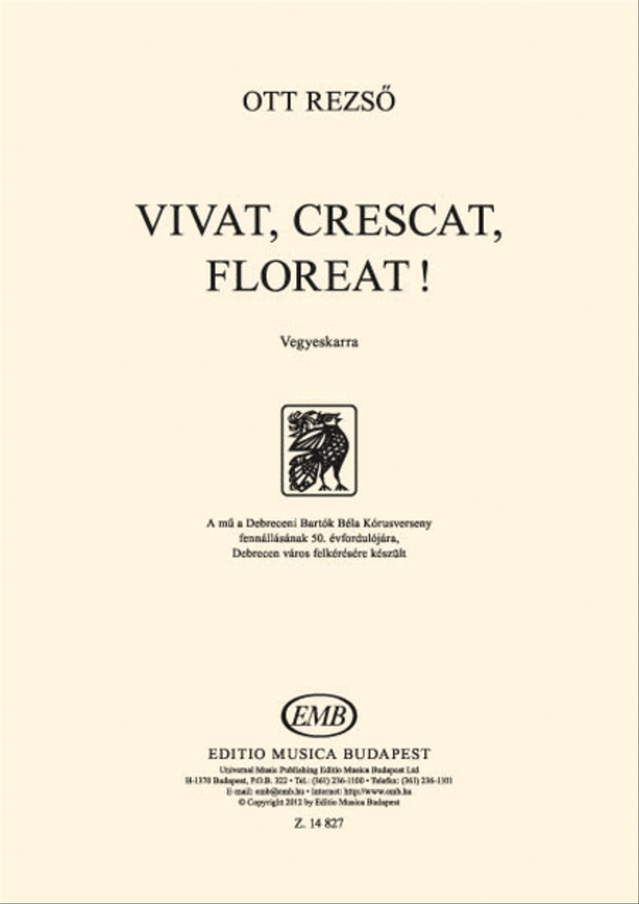 Vivat, crescat, floreat! Choir scores gallery preview page 1