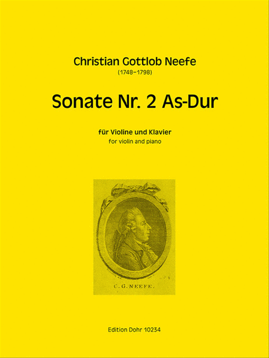 Sonate Nr. 2 für Violine und Klavier As-Dur (aus: Sechs Klaviersonaten mit Begleitung einer Violine) Violin Solo scores gallery preview page 1