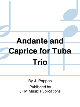 Book cover for Andante and Caprice for Tuba Trio