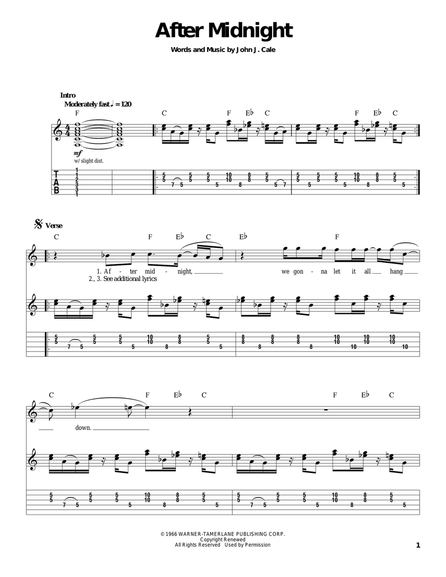 After Midnight Acoustic Guitar scores gallery preview page 1