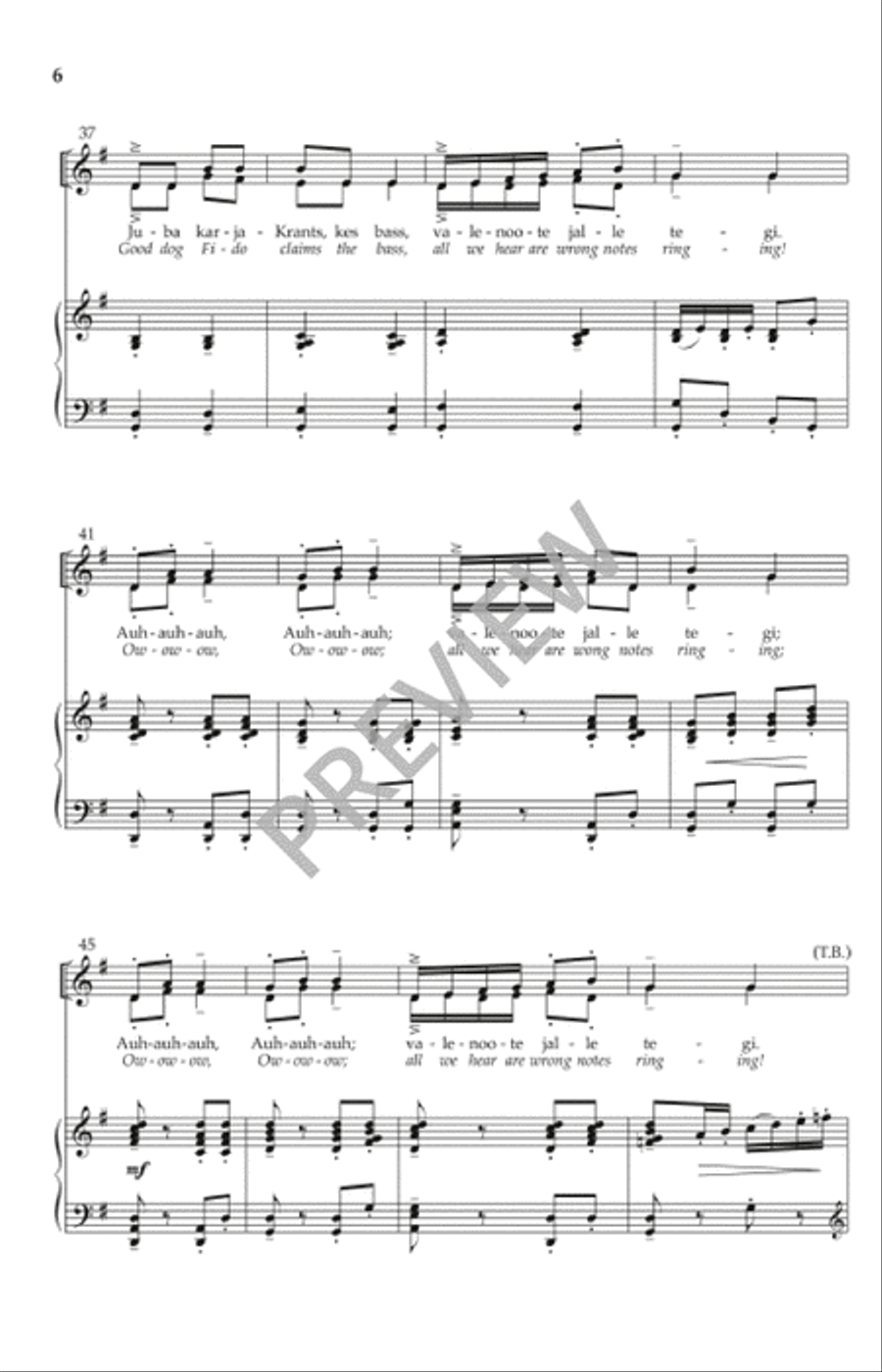 Little Tommy's Choir (Tooma Laulukoor) 4-Part scores gallery preview page 5