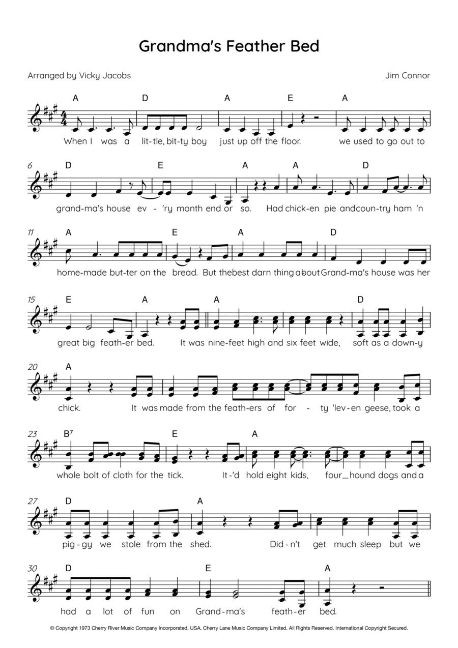 Grandma's Feather Bed 2-Part scores gallery preview page 1