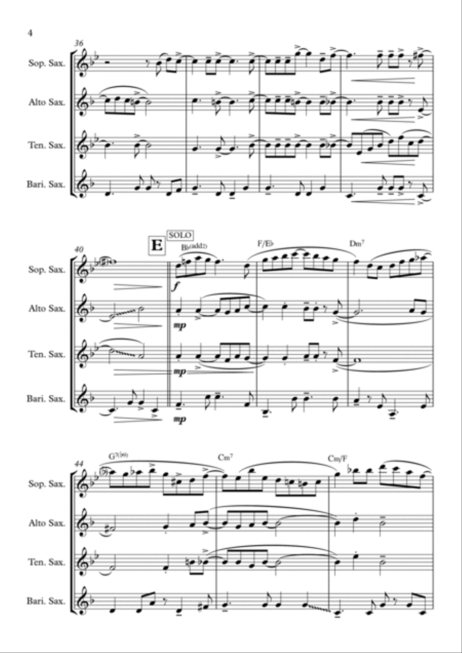 You Are The Sunshine Of My Life You Are The Sunshine Of My Life Woodwind Quartet scores gallery preview page 4
