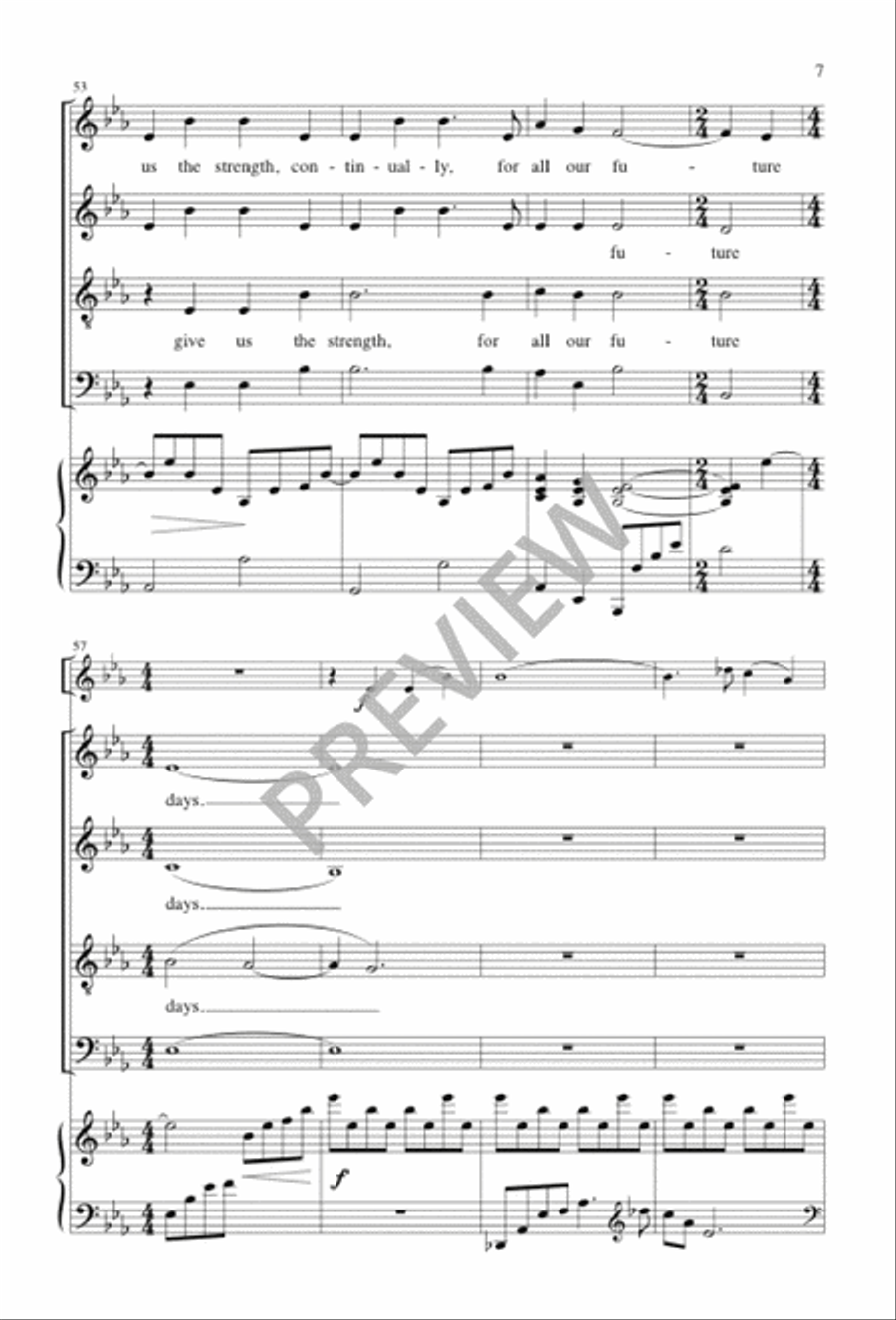 O God, Behold Your Family Here 4-Part scores gallery preview page 8