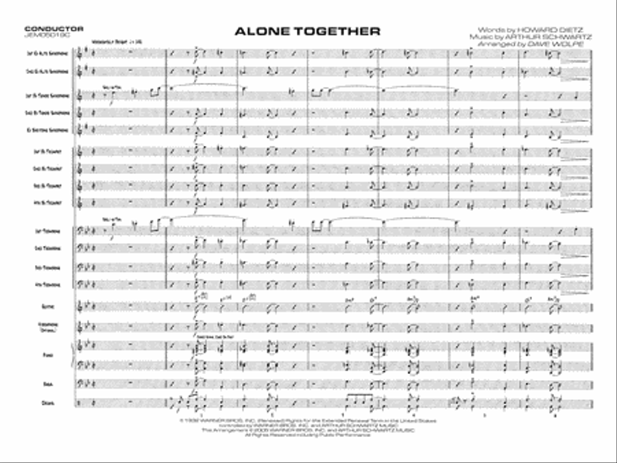 Alone Together: Score Alone Together: Score Jazz Ensemble scores gallery preview page 3