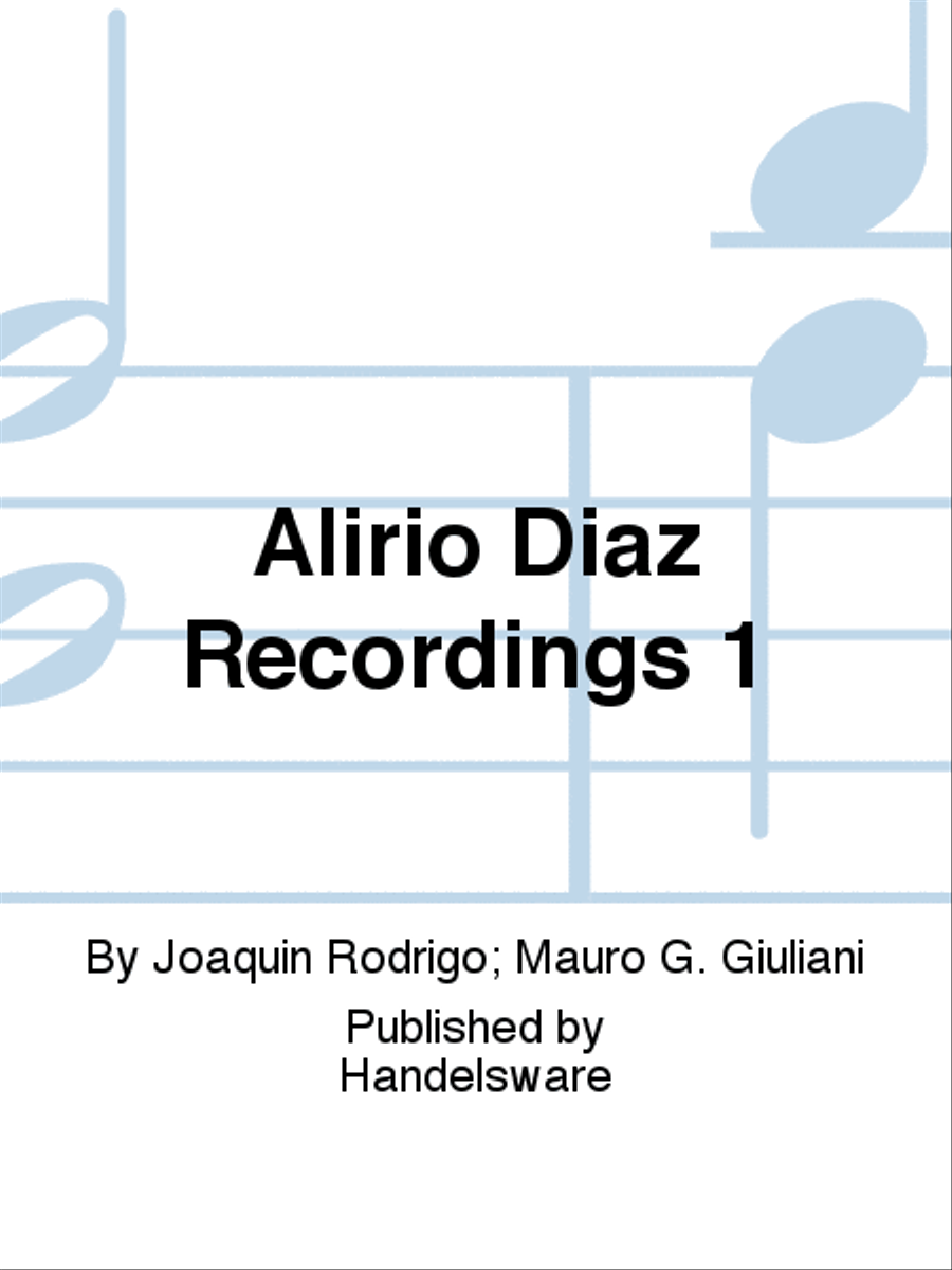 Alirio Diaz Recordings 1 Alirio Diaz Recordings 1 Conductor Score scores gallery preview page 1