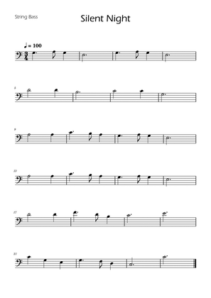 Silent Night - String Bass w/ Piano