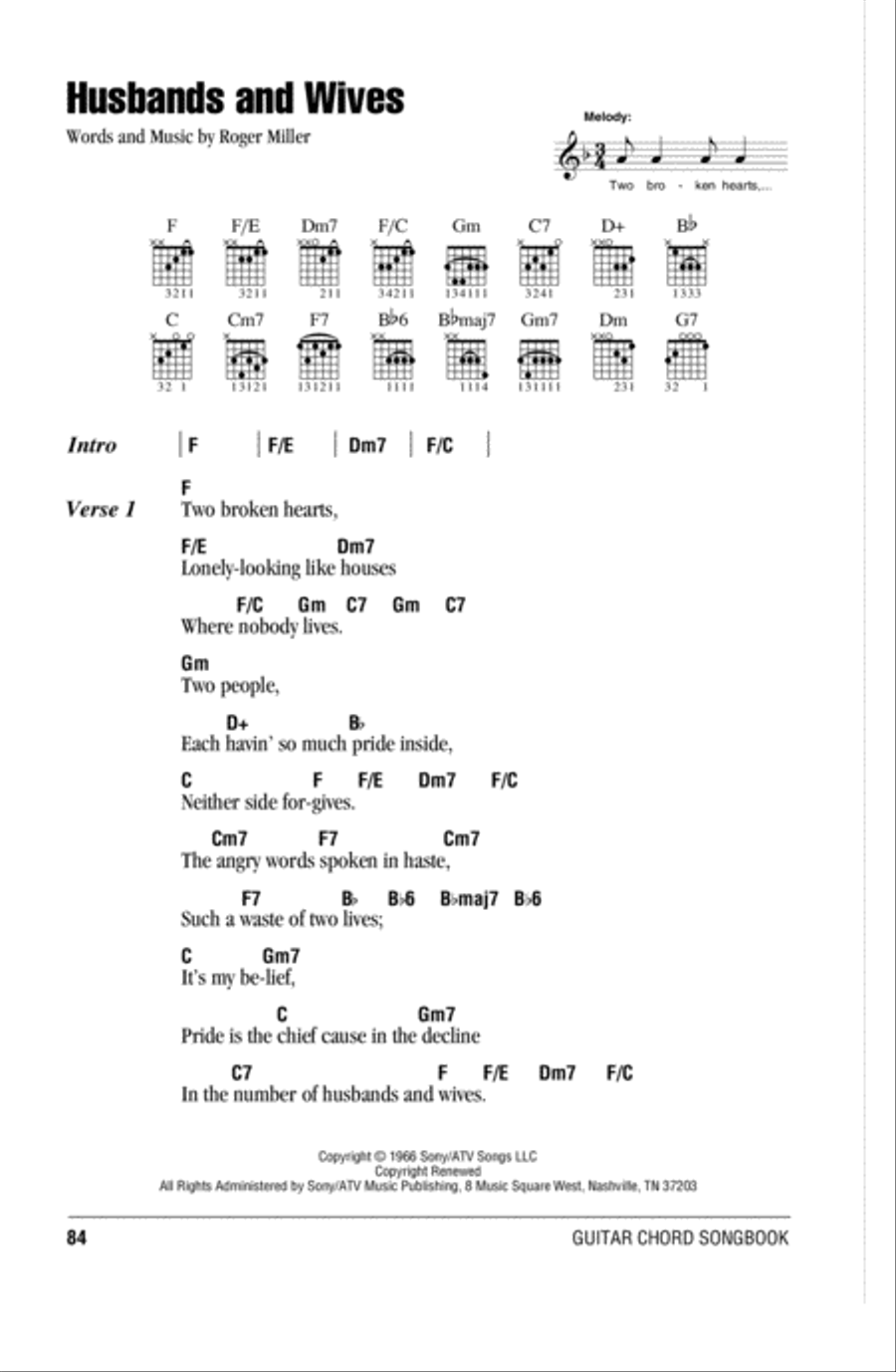 Husbands And Wives Husbands And Wives Acoustic Guitar scores gallery preview page 1