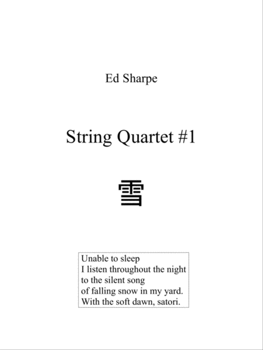 String Quartet #1 (Yuki) String Quartet scores gallery preview page 1
