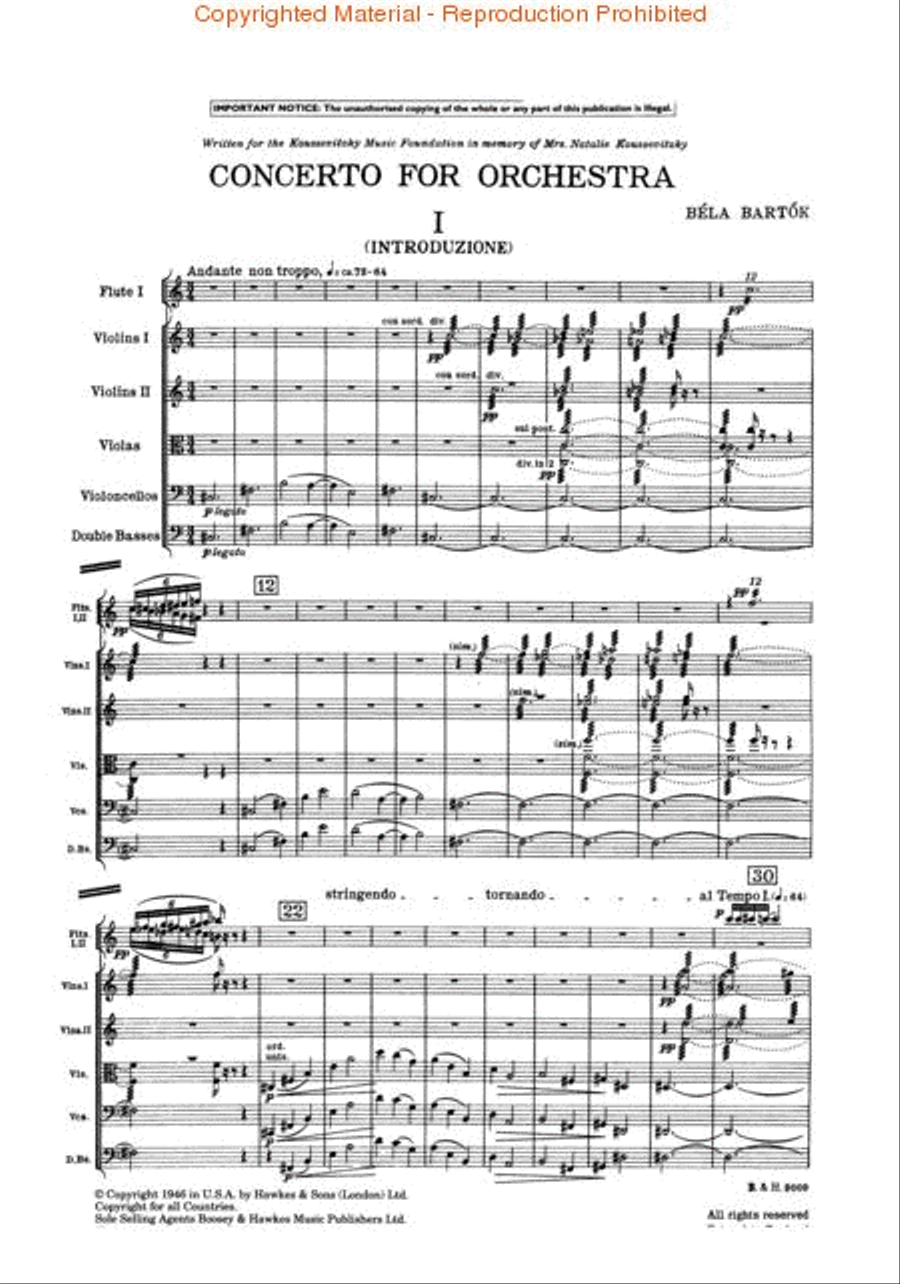 Béla Bartók – Concerto for Orchestra Orchestra scores gallery preview page 2
