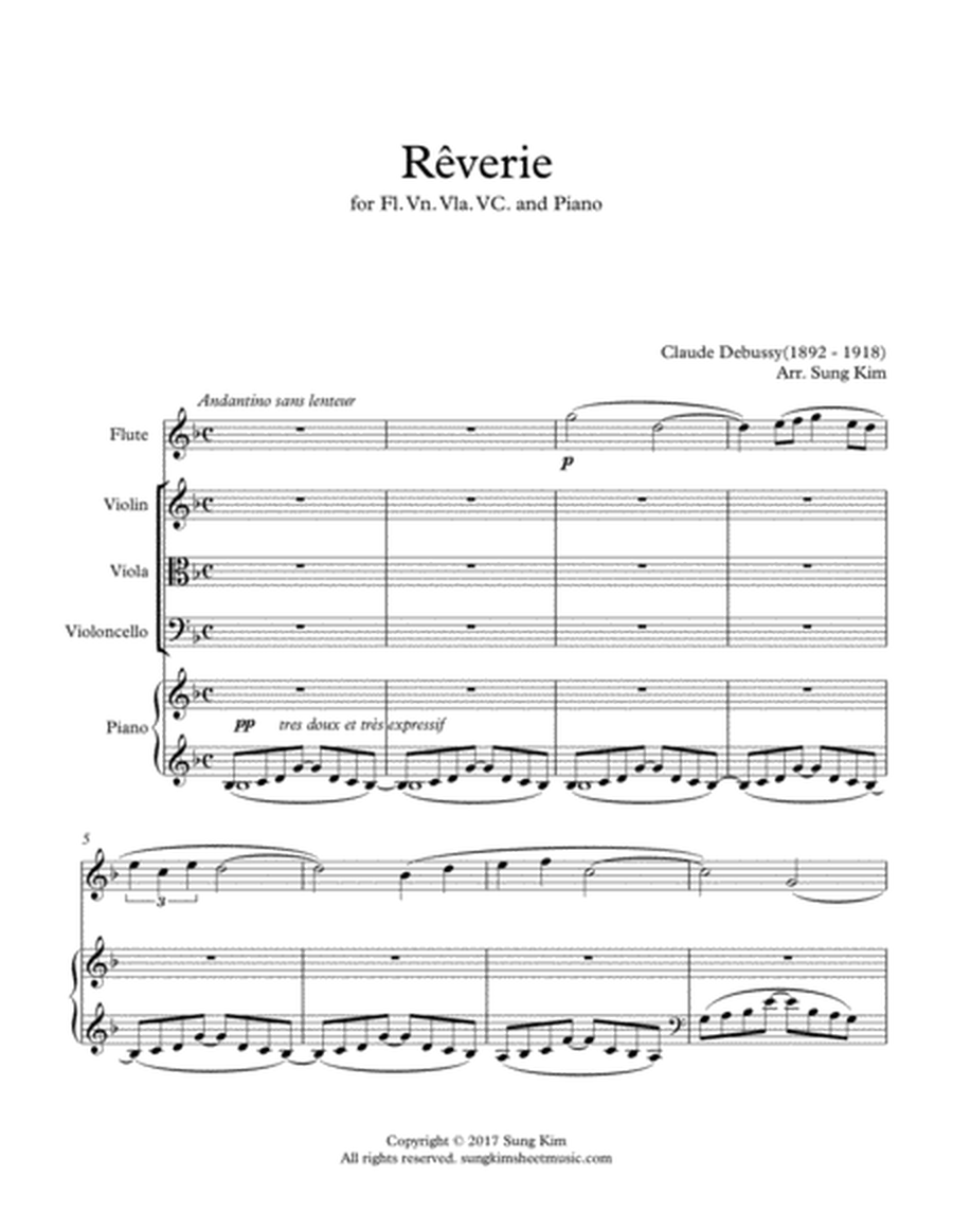 Reverie for Fl. Vn. Vla. Vc. and Piano image number null