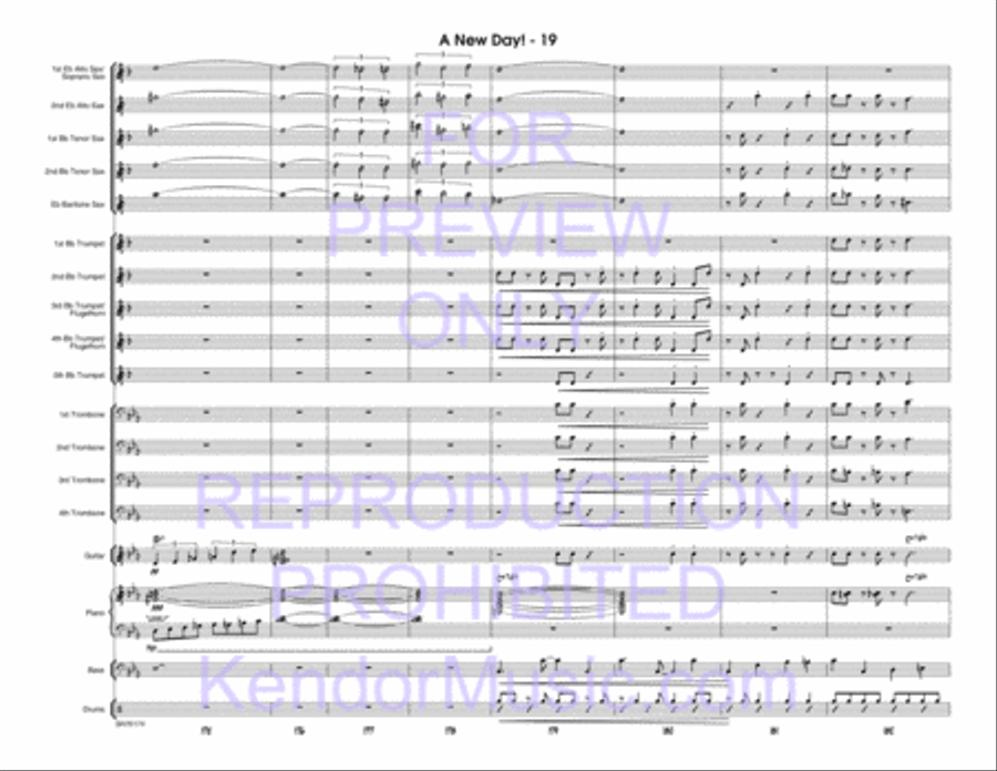 New Day!, A (Full Score) Jazz Ensemble scores gallery preview page 20