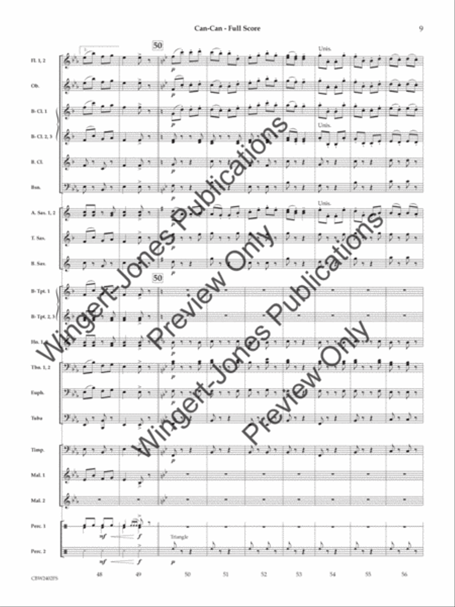 Can-Can (Score) Concert Band scores gallery preview page 10