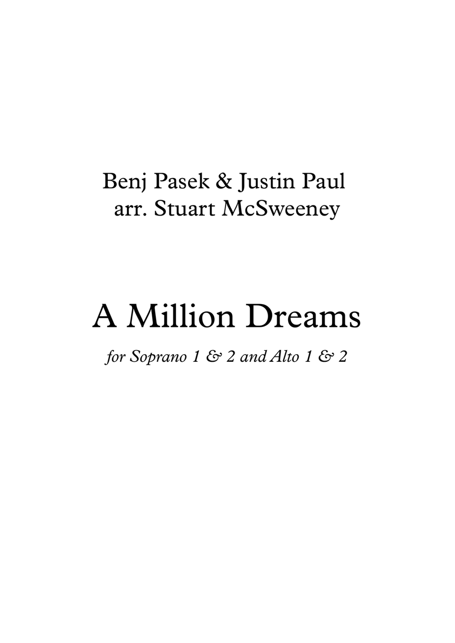 A Million Dreams SSA scores gallery preview page 1