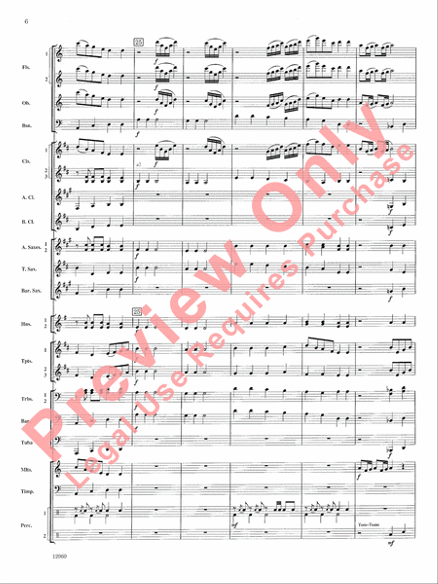 Sailing Songs Concert Band scores gallery preview page 7