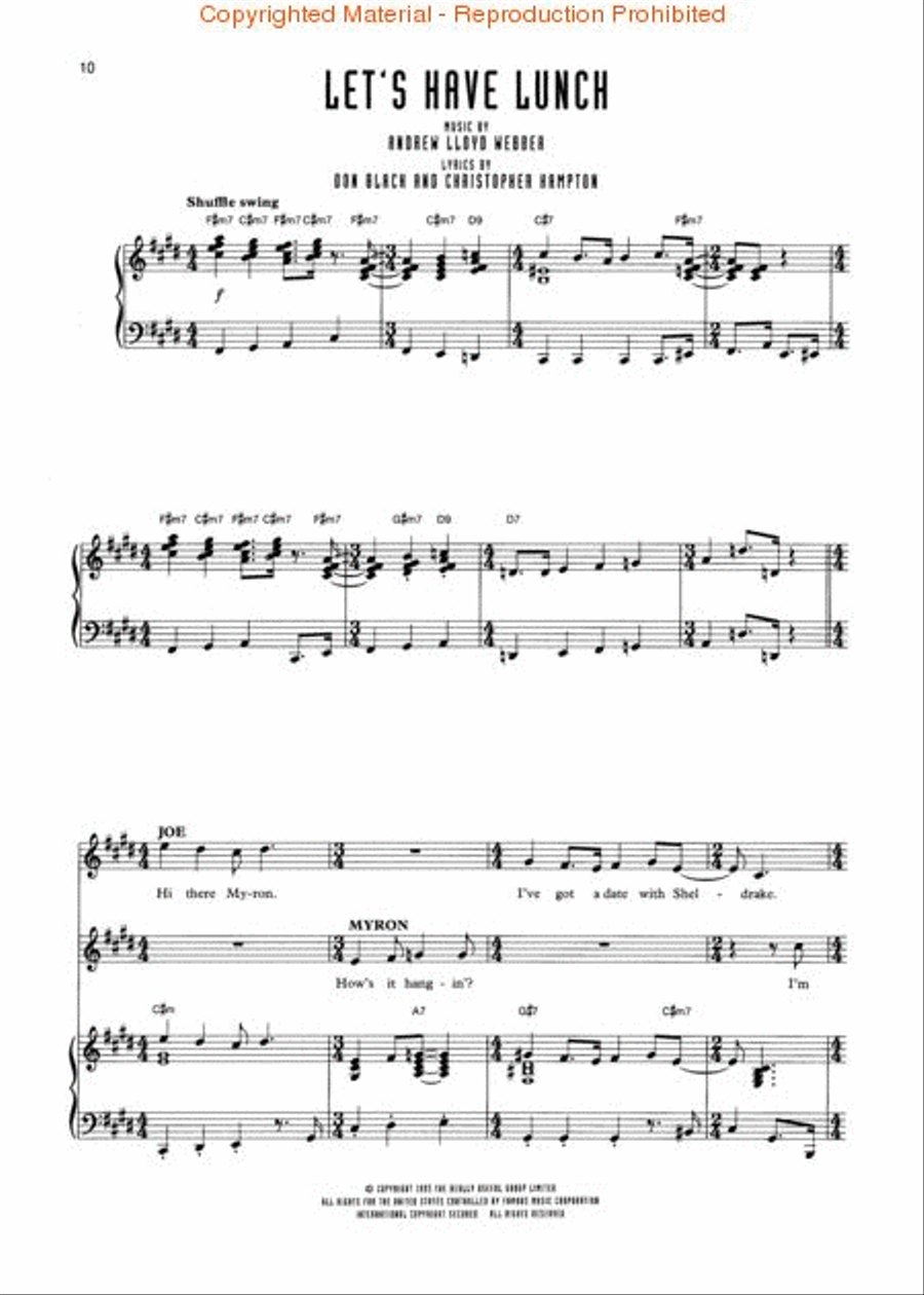 Sunset Boulevard Piano, Vocal, Guitar scores gallery preview page 2
