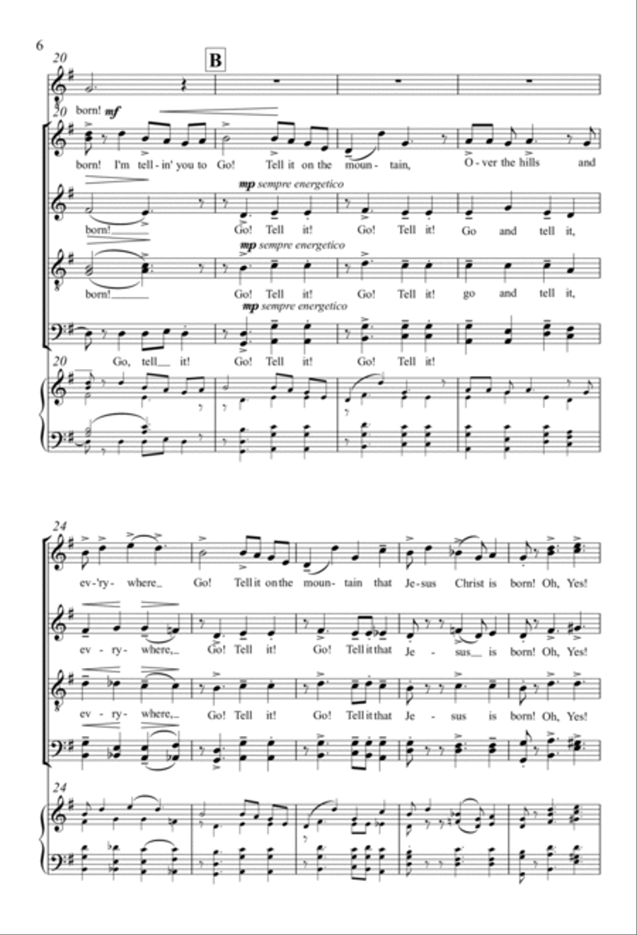 Go! Tell It! 4-Part scores gallery preview page 4