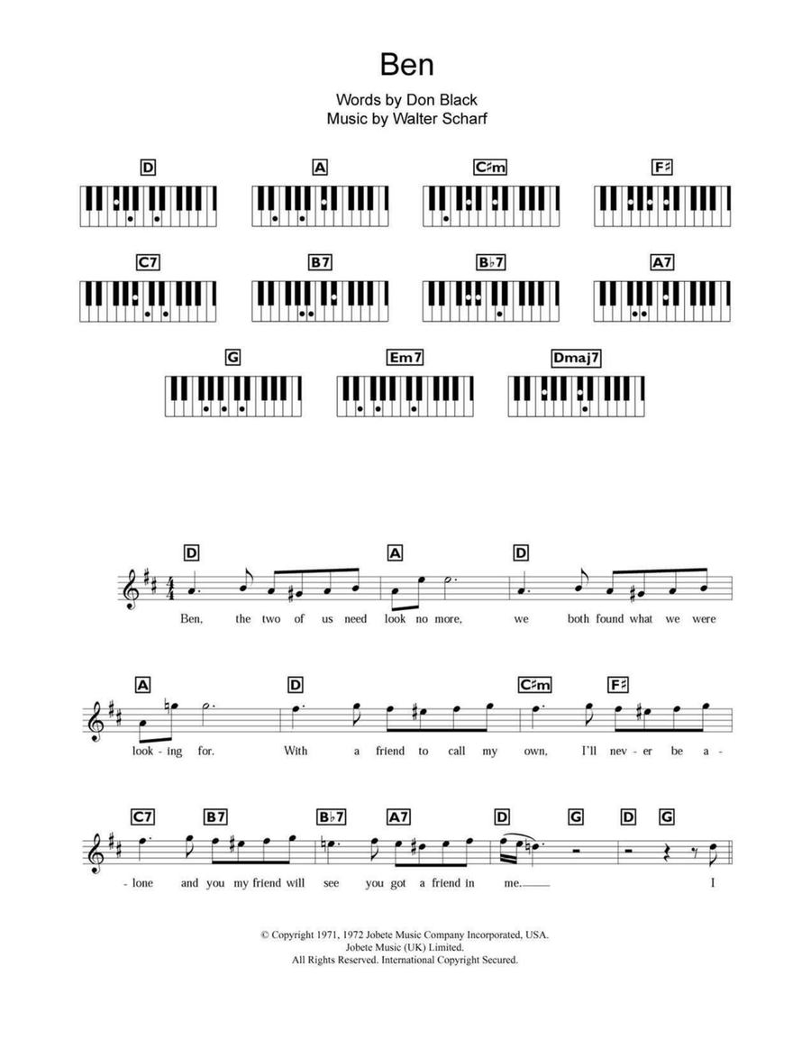 Ben Piano scores gallery preview page 1