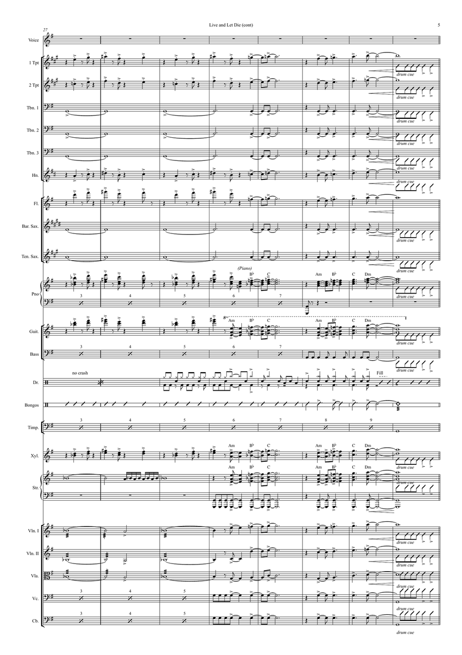 Live And Let Die Live And Let Die Jazz Ensemble scores gallery preview page 5