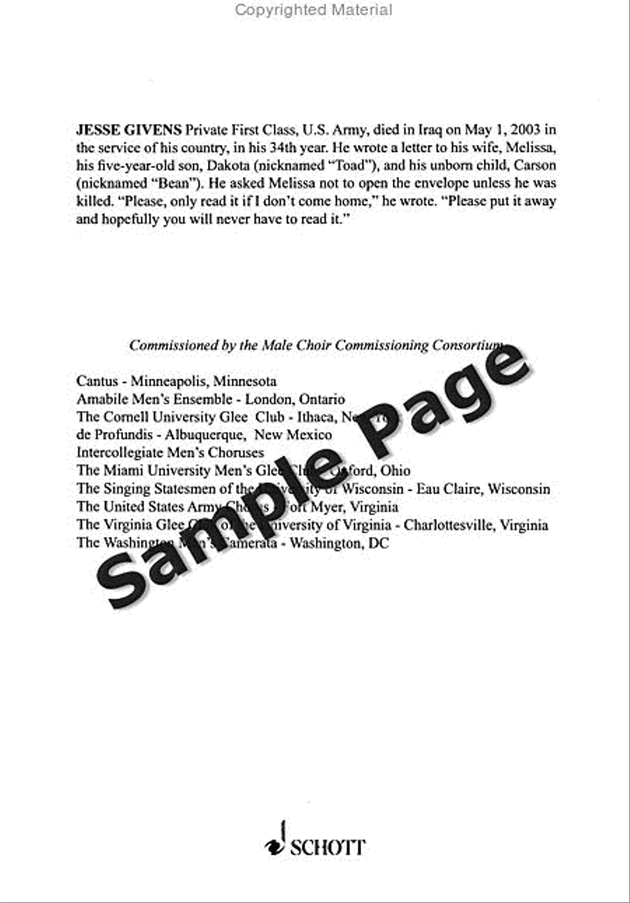 Last Letter Home Last Letter Home 3-Part scores gallery preview page 3