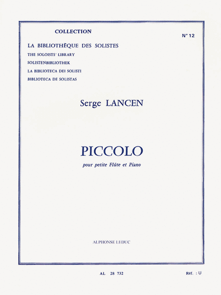 Lancen Piccolo Petite Lm012 Flute & Piano Book