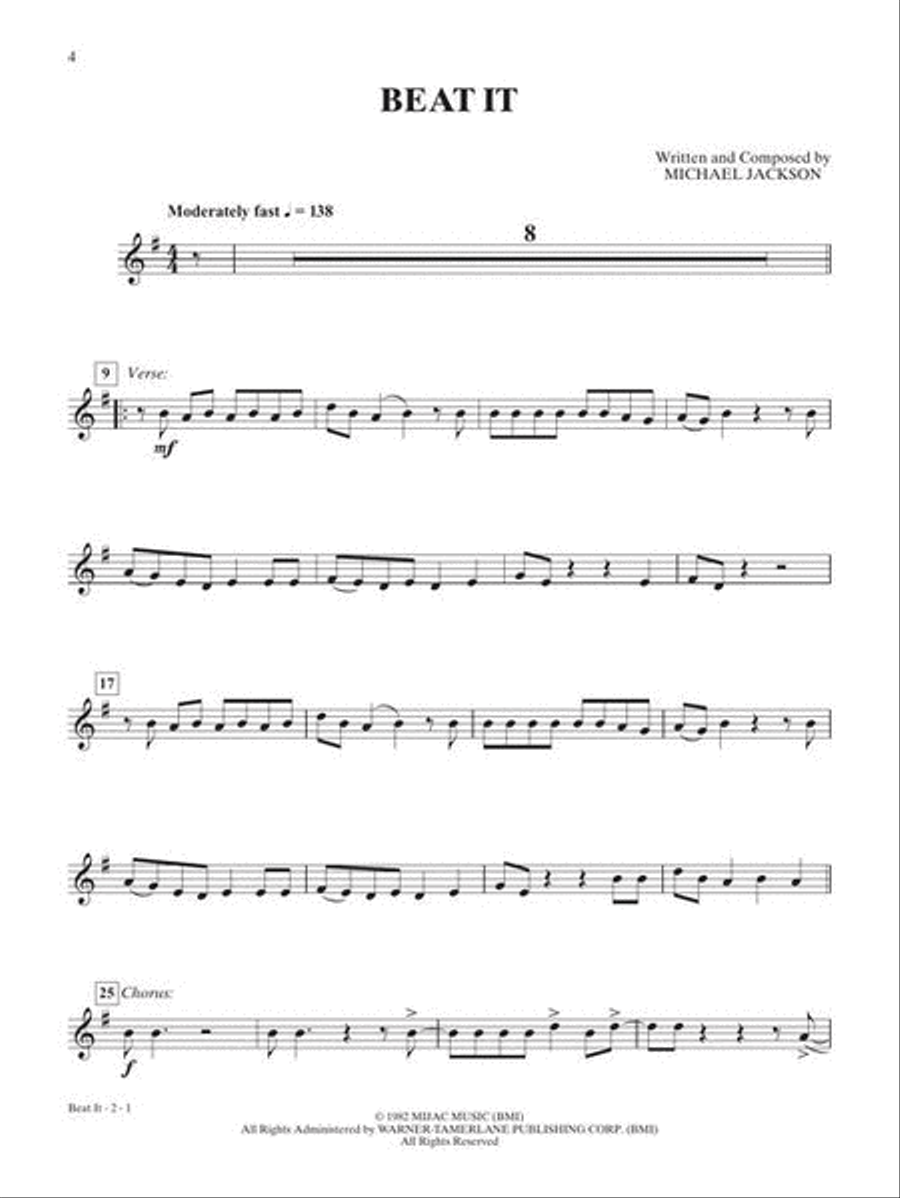 Michael Jackson – Instrumental Solos Tenor Saxophone scores gallery preview page 4