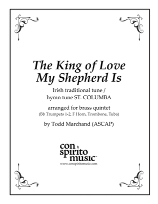 Book cover for The King of Love My Shepherd Is - brass quintet