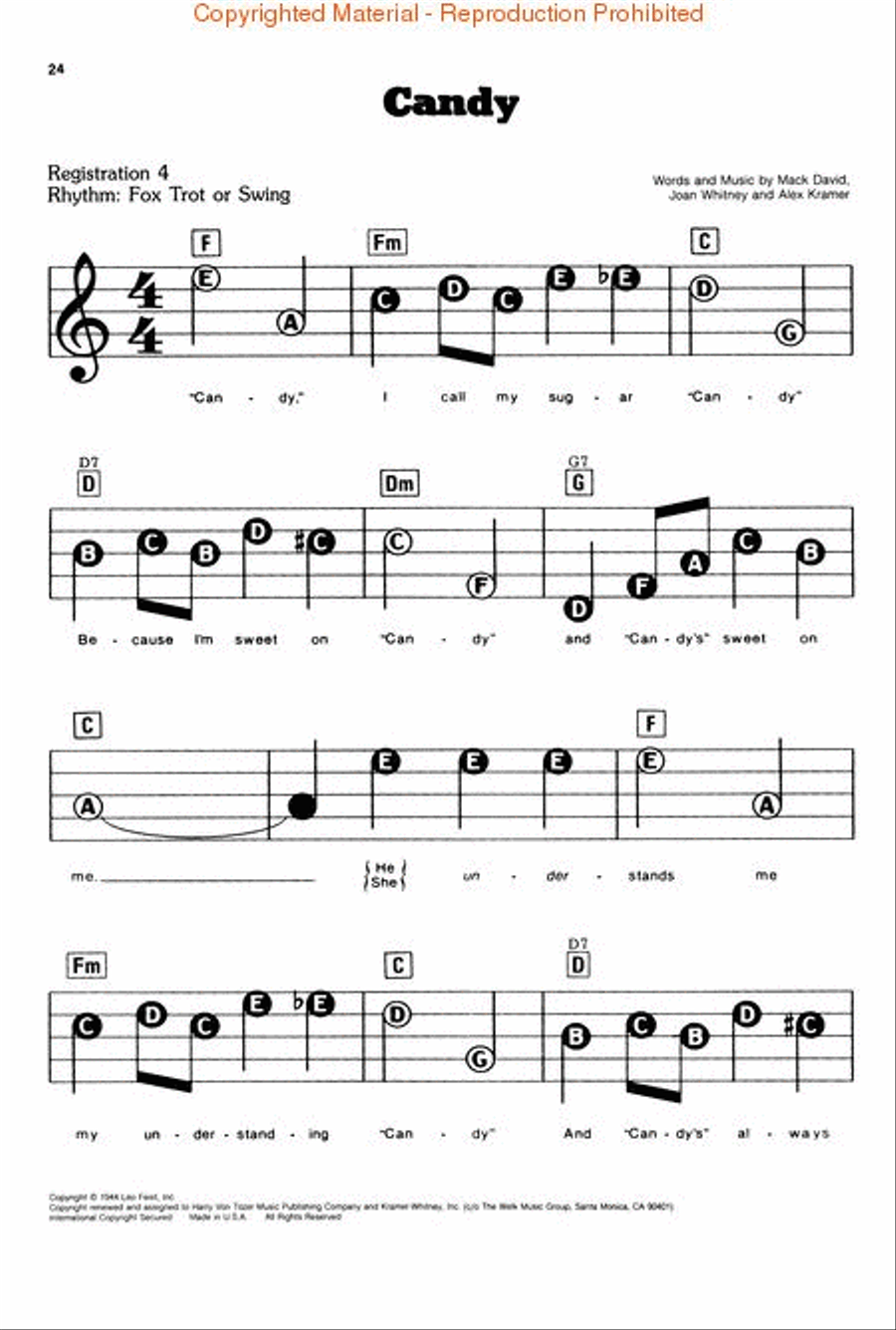 Lawrence Welk Songbook Electronic Keyboard scores gallery preview page 4