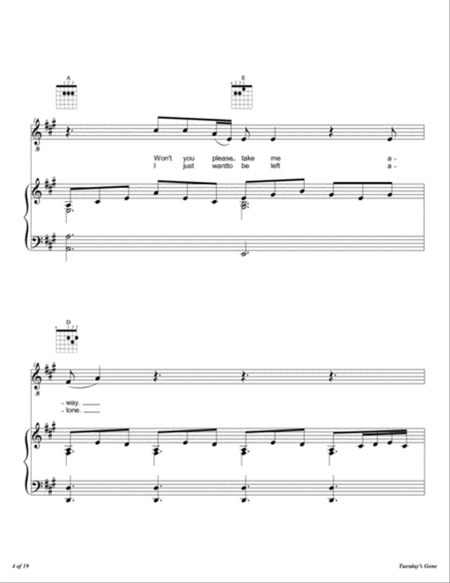Tuesday's Gone Tuesday's Gone Voice scores gallery preview page 5