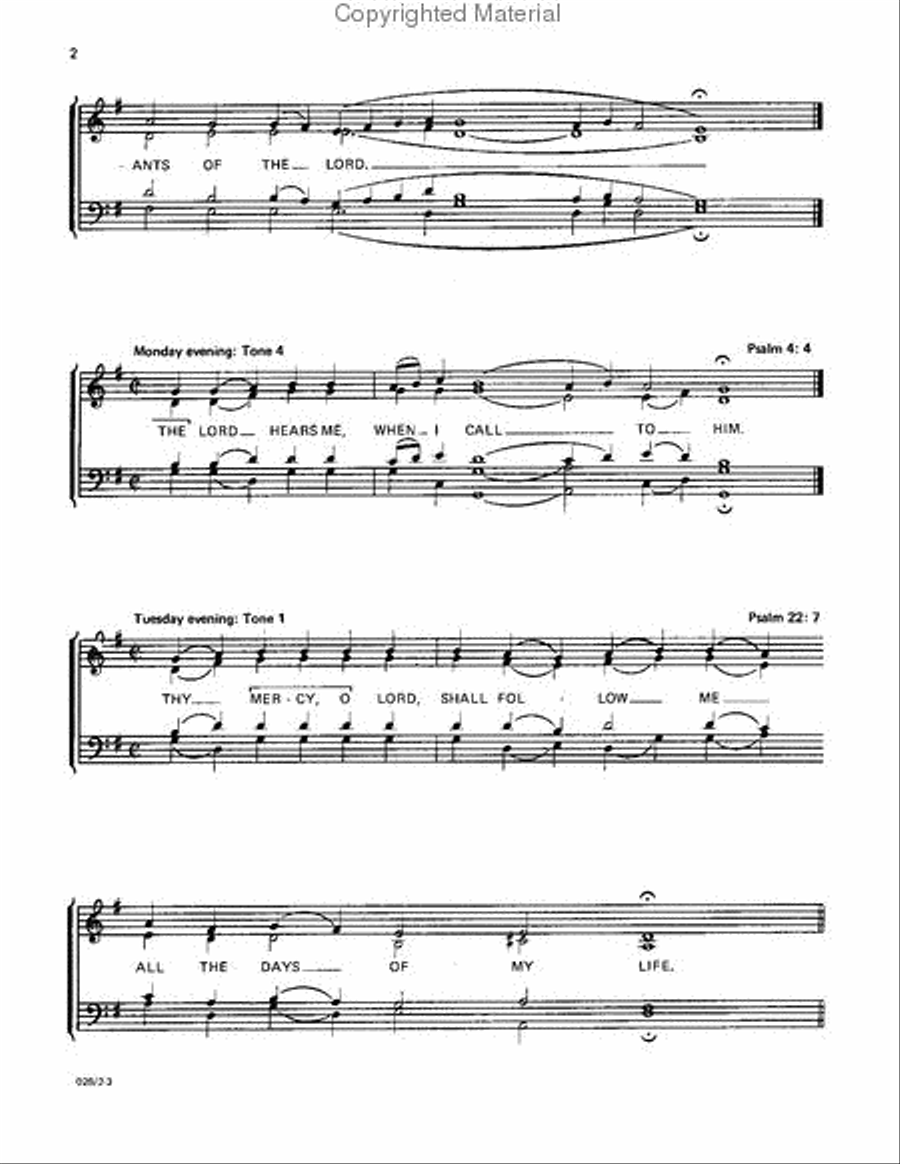 Vesper Prokeimena (Daily) 4-Part scores gallery preview page 3