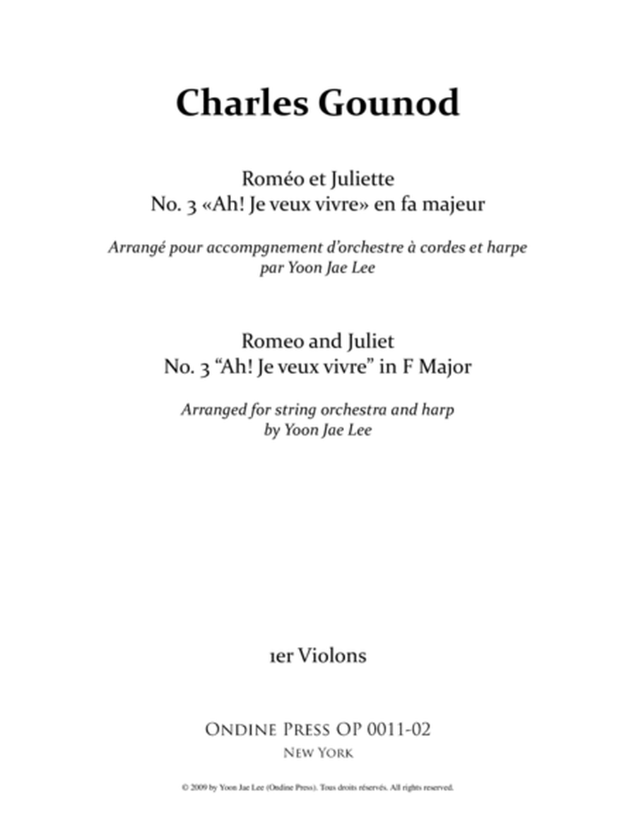 Gounod (arr. Lee): Roméo et Juliette "Ah! Je veux vivre" in F Major, Set of Parts image number null