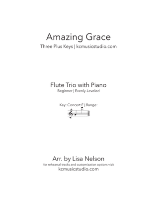 Amazing Grace - Flute Trio with Piano Accompaniment