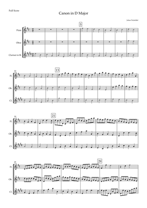 Canon in D Major (Johann Pachelbel) for Woodwind Trio