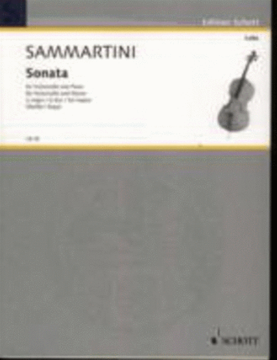 Sammartini - Sonata G Major Cello/Piano Piano Accompaniment scores gallery preview page 1