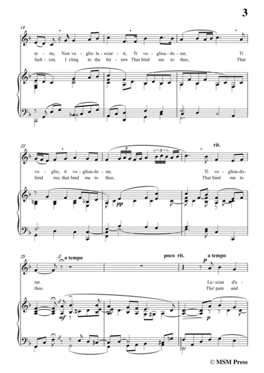Gasparini-Lasciar d'amarti Per non Penar,in d minor,for Vioce and Piano image number null