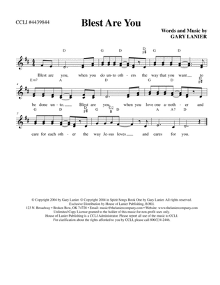 BLEST ARE YOU - Lead Sheet