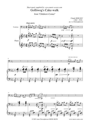 Golliwogg's Cakewalk - Trombone and Piano