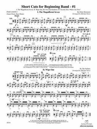 Short Cuts for Beginning Band -- #1: 1st Percussion