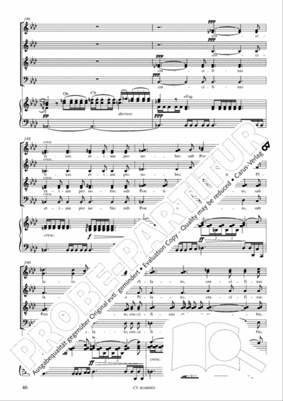 Mass in E flat major (Messe in Es) SATTB scores gallery preview page 47