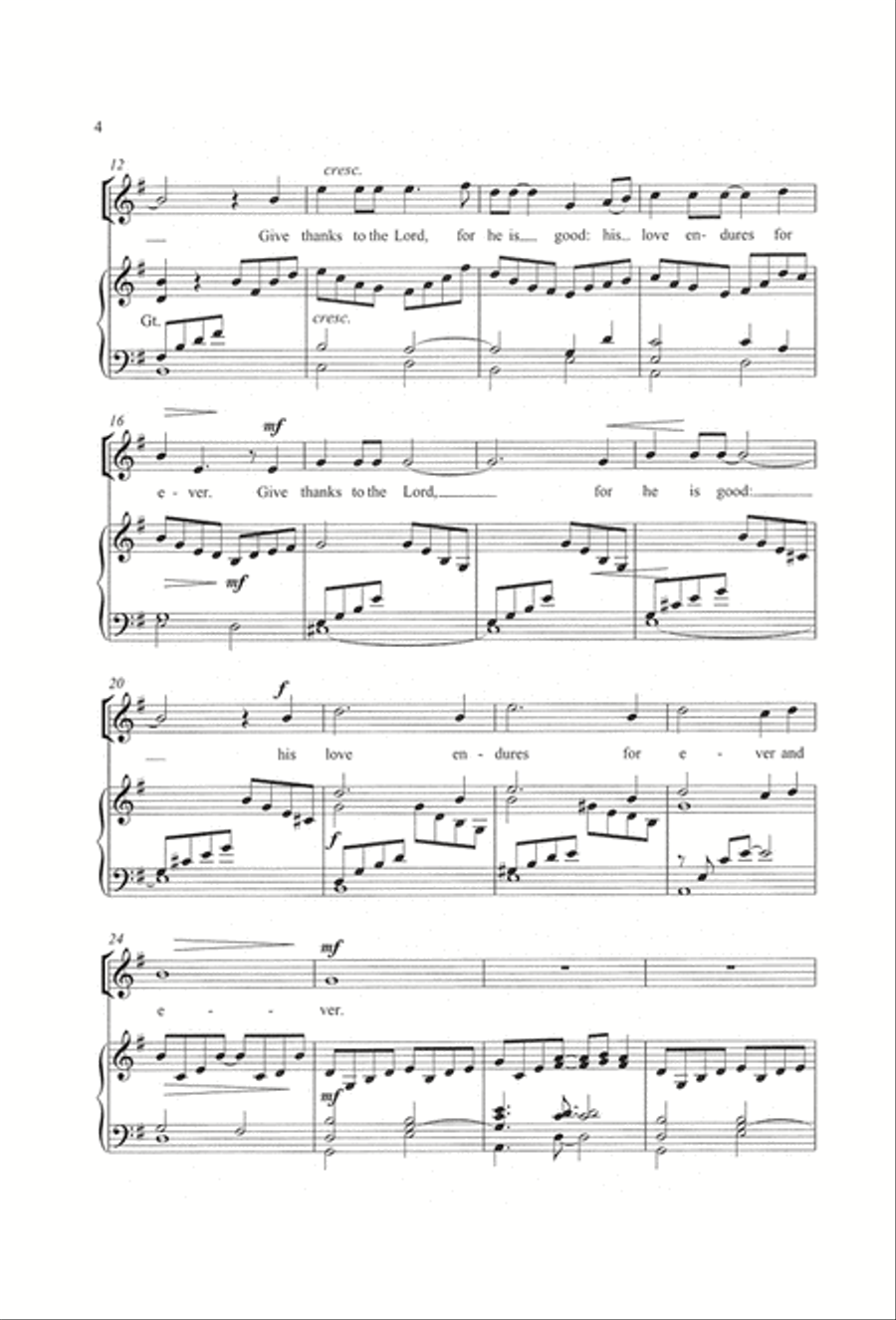 Come, Let Us Sing for Joy to the Lord 4-Part scores gallery preview page 5