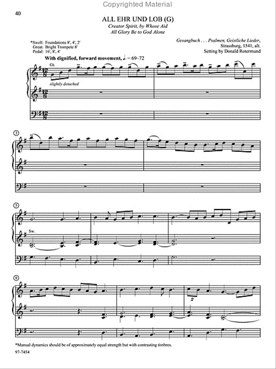 Hymn Prelude Library: Lutheran Service Book, Vol. 1 (A) Organ scores gallery preview page 7