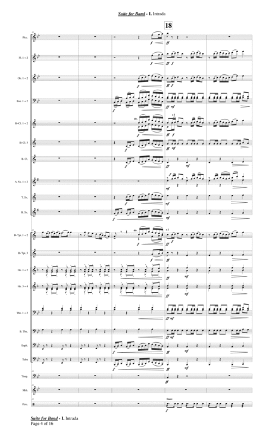 Suite for Band (on a theme of Chopin) Concert Band scores gallery preview page 6