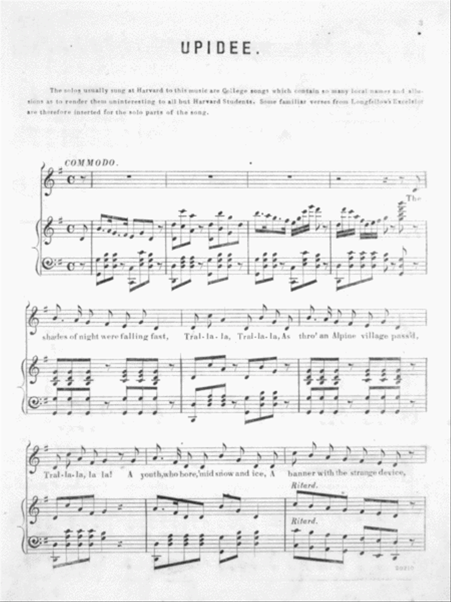 Upidee. College Song and Chorus Choir scores gallery preview page 2