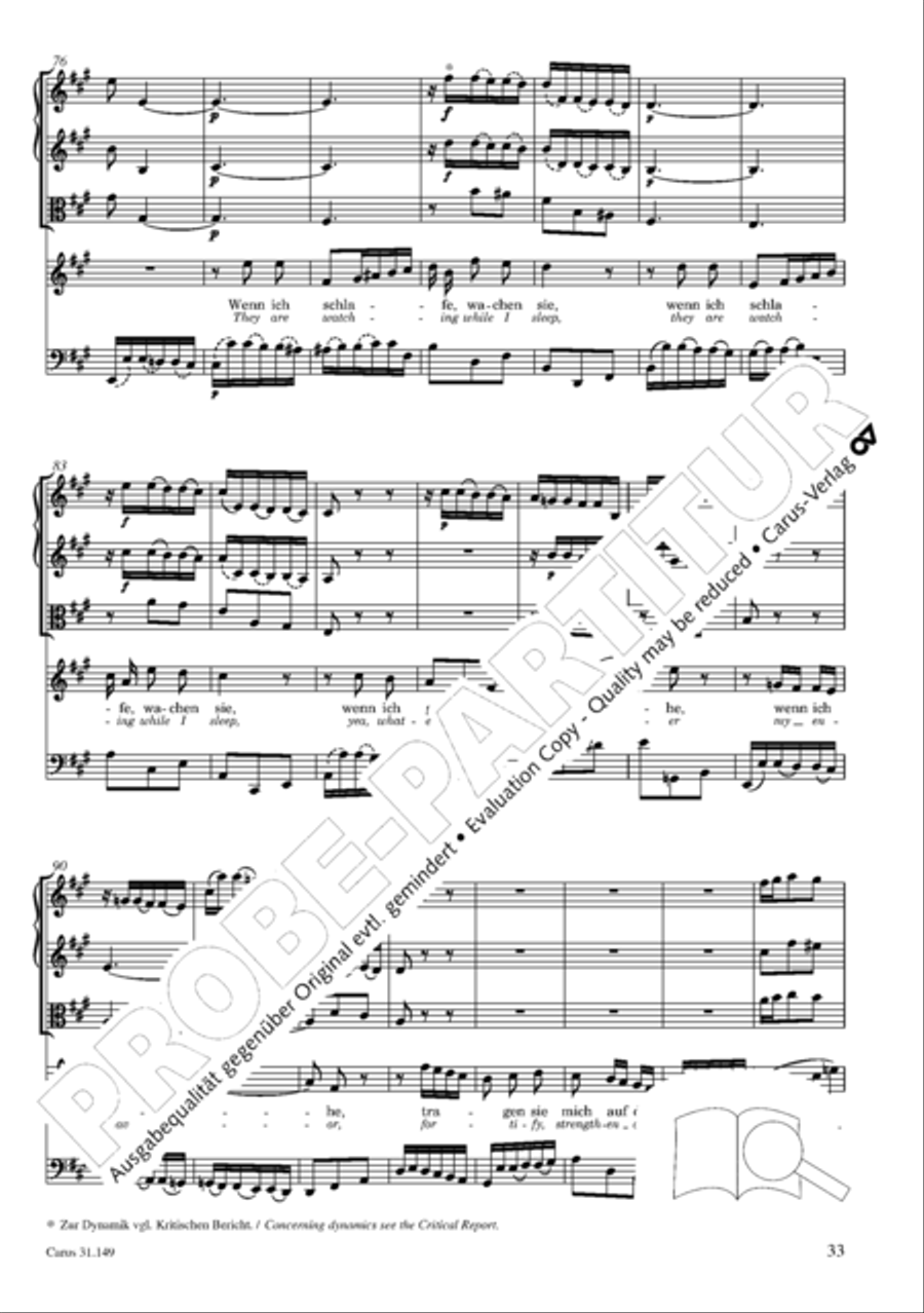 The voice of rejoicing and hope (Man singet mit Freuden vom Sieg) 4-Part scores gallery preview page 34