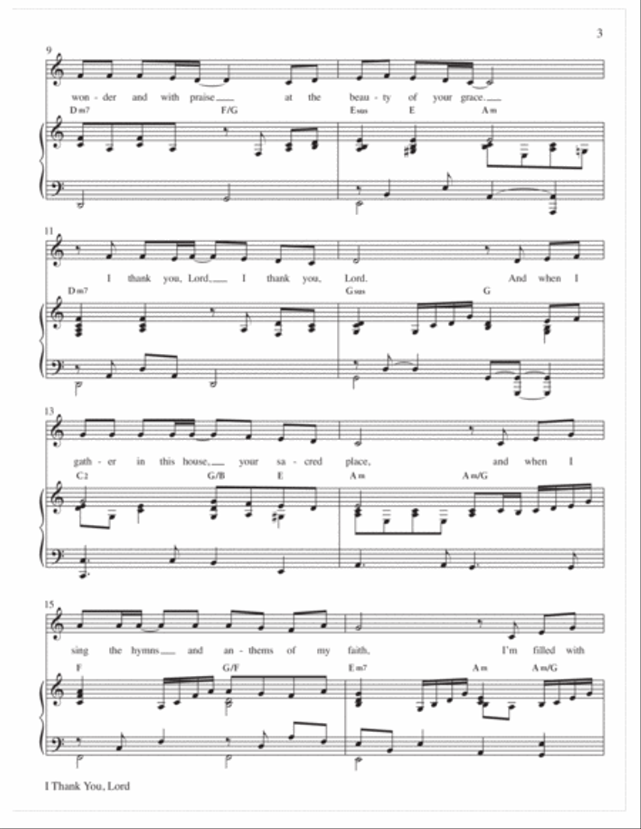 I Thank You, Lord Medium Voice scores gallery preview page 3